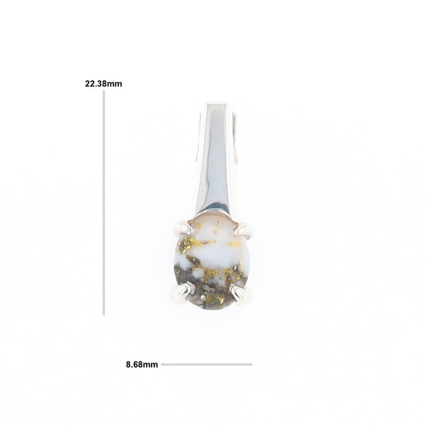 Gold Quartz Cabochon Pendant