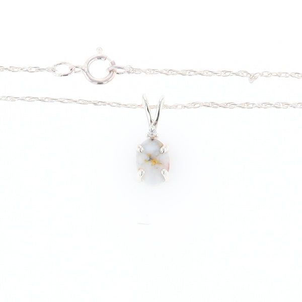 Gold Quartz Cabochon Necklace