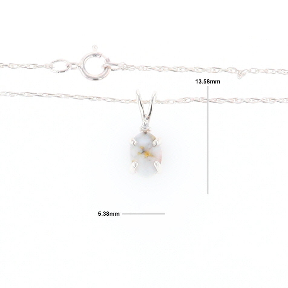 Gold Quartz Cabochon Necklace
