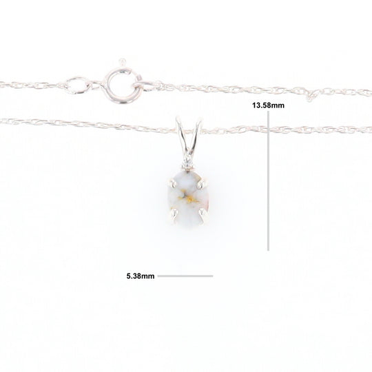 Gold Quartz Cabochon Necklace
