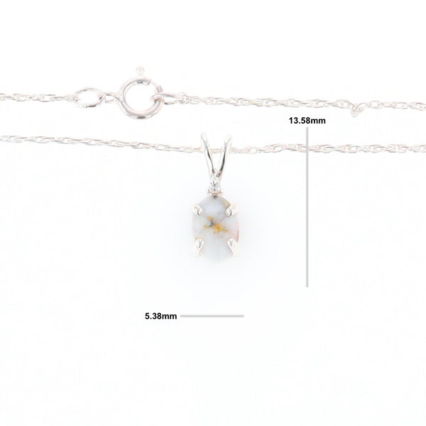 Gold Quartz Cabochon Necklace