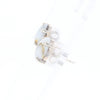 Gold Quartz Cabochon Stud Earrings