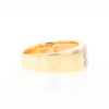 Gold Quartz Ring Rectangle Inlaid Design