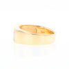 Gold Quartz Ring Rectangle Inlaid Design