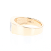 Rectangle Meteorite Inlaid Ring