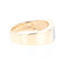 Rectangle Meteorite Inlaid Ring