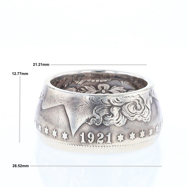 Dollar Silver Coin Ring