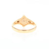 G2 Gold Quartz Ring Diamond Shape Inlaid with 0.05ctw Round Diamonds