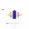 Lapis 0.24ctw Diamond Ring