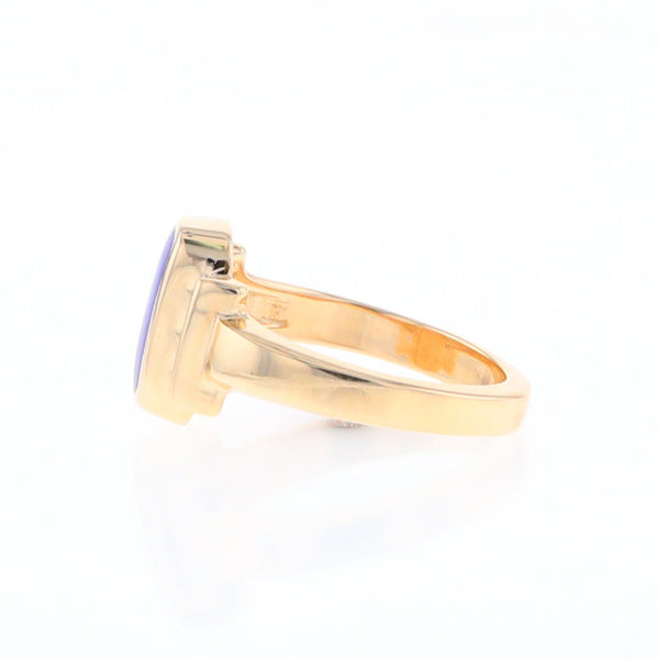 Lapis 0.24ctw Diamond Ring