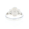 Gold Quartz Ring Oval Inlaid Design with .24ctw Round Diamonds