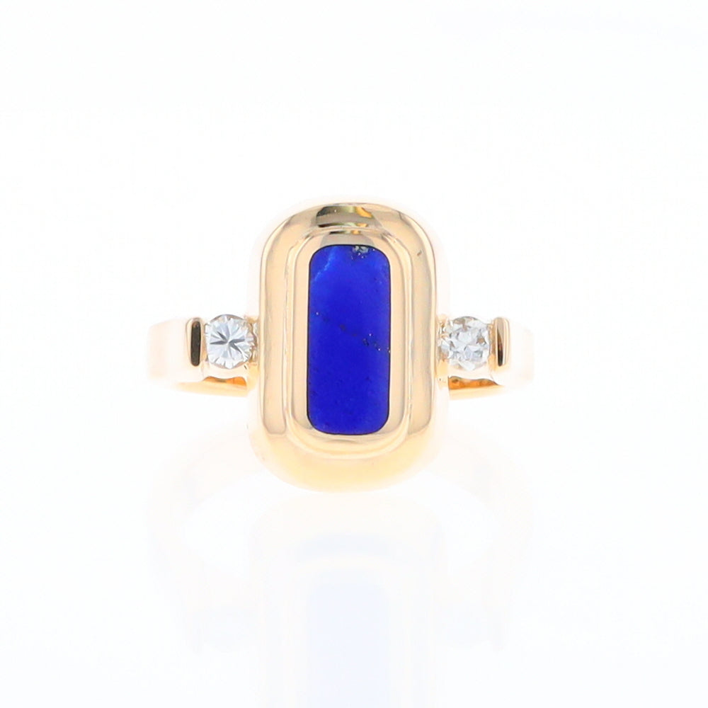 Lapis 0.16ctw Diamond Ring