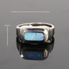 Opal Rings Rectangle Inlaid Design Lady's Ring