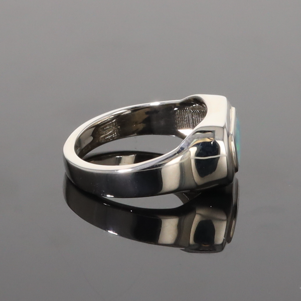 Opal Rings Rectangle Inlaid Design Lady's Ring