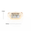 Gold Quartz Ring Oval Inlaid Design - G2