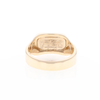 Gold Quartz Ring Oval Inlaid Design - G2