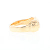 Gold Quartz Ring Oval Inlaid Design - G2