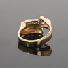 Opal Rings Geometric Inlaid with Tanzanite and .08ctw Round Diamonds