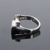 Opal Rings Geometric Inlaid Design with Tanzanite and .08ctw Diamonds