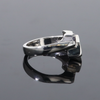 Opal Rings Geometric Inlaid Design with Tanzanite and .08ctw Diamonds