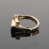 Opal Rings Geometric Inlaid with Pink Sapphire and .08ctw Diamonds