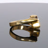 Opal Rings Geometric Inlaid with Amethyst and .08ctw Diamonds