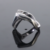 Opal Rings Triangle Inlaid Design with .31ctw Round Diamonds