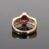 Opal Rings 2 Section Inlaid Design with Oval Pink Tourmaline