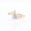Meteorite Ring Boat Sail Inlaid Design with .04ctw Round Diamond