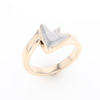 Meteorite Ring Boat Sail Inlaid Design with .04ctw Round Diamond