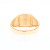 Gold Quartz Ring Square Inlaid Design