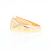 Gold Quartz Ring Square Inlaid Design