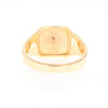 Gold Quartz Ring Square Inlaid Center Design with Natural Nugget Sides