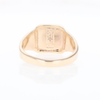 Meteorite Ring Square Inlaid Center Design with Natural Nugget Sides