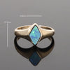 Opal Rings Diamond Shape Inlaid Design