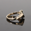 Opal Rings Diamond Shape Inlaid Design