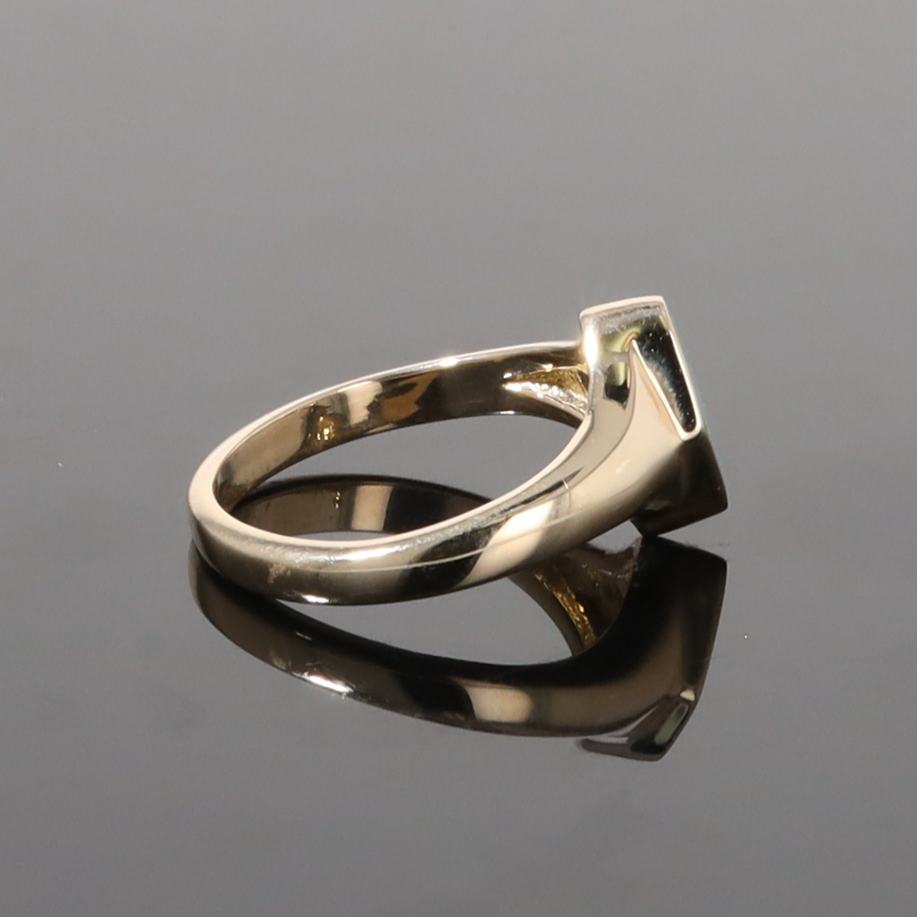 Opal Rings Diamond Shape Inlaid Design