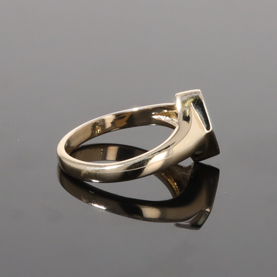 Opal Rings Diamond Shape Inlaid Design