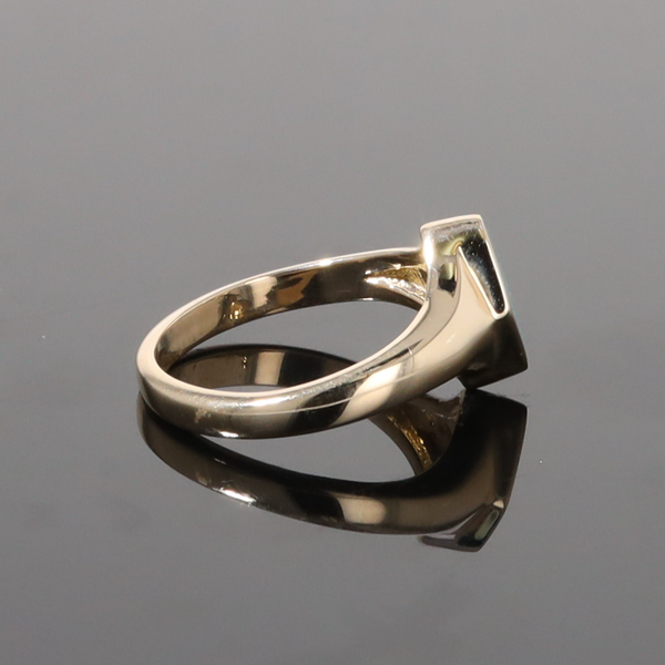 Opal Rings Diamond Shape Inlaid Design