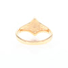 Gold Quartz Ring Diamond Shape Inlaid Design