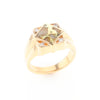 Gold Quartz Mens Ring with Diamond Accents