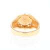 Gold Quartz Mens Ring with Diamond Accents