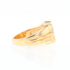 Gold Quartz Mens Ring with Diamond Accents