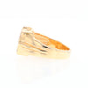 Gold Quartz Mens Ring with Diamond Accents