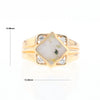 Gold Quartz Mens Ring with Diamond Accents