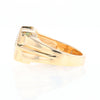 Gold Quartz Mens Ring with Diamond Accents