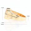 Gold Quartz Mens Ring with Diamond Accents