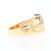 Gold Quartz Mens Ring with Diamond Accents