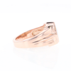 Natural Turquoise ring diamond shape inlaid design with .16ctw round diamonds