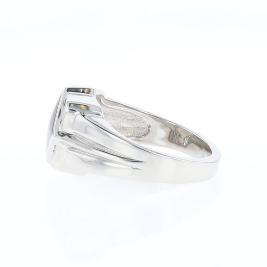 Natural onyx ring diamond shape inlaid design with .16ctw round diamonds